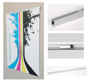A roll up banner with some images of the same design.