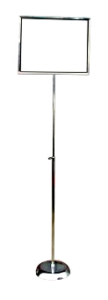 A black and silver pole with a red handle