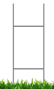 A white frame with two lines on it.