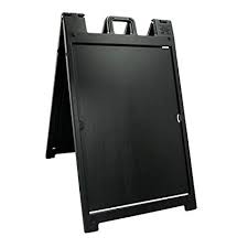 A-frame sign with black board and handles