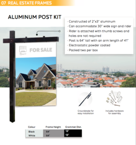 A picture of the aluminum post kit for sale.